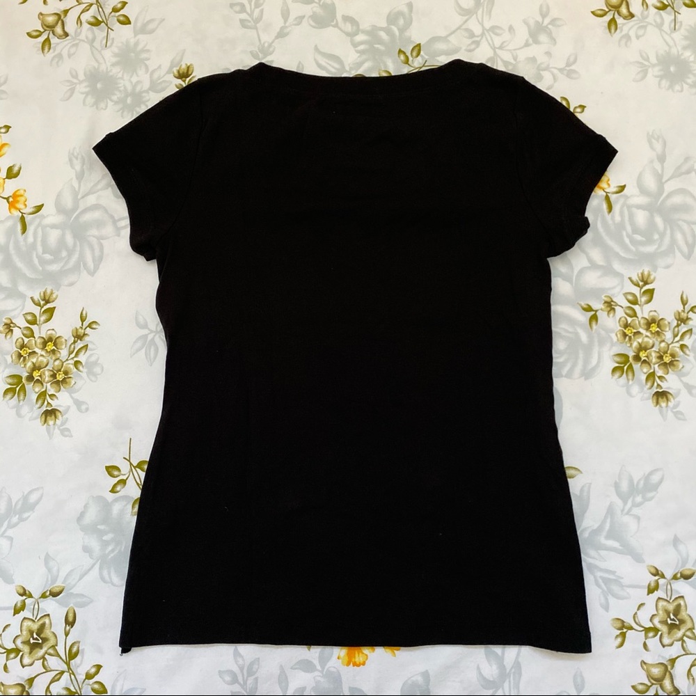 Talbots Size MP Black Basic Tee - image 3